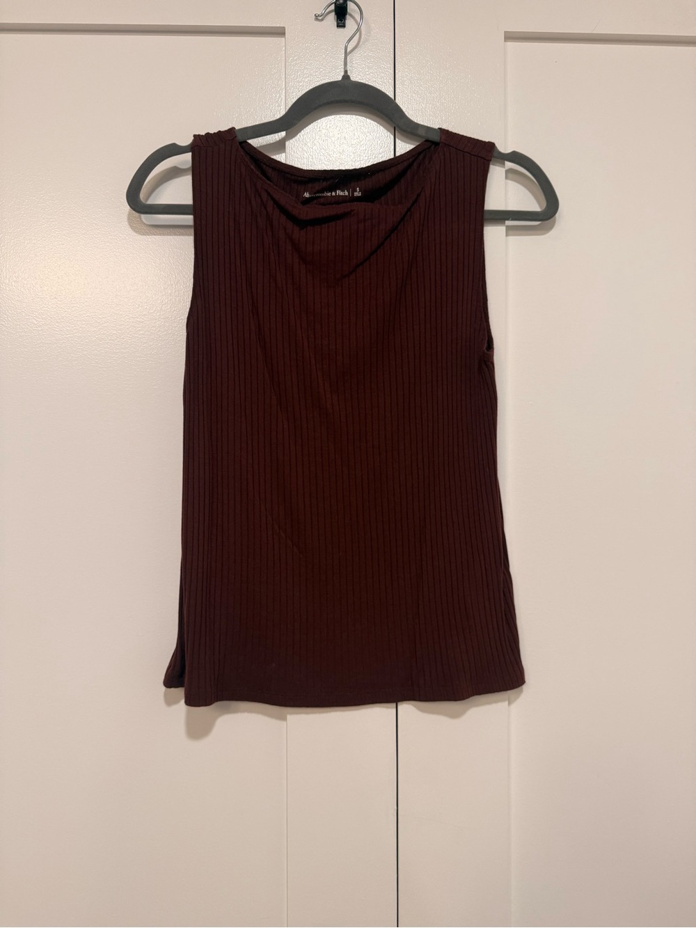 Abercrombie & Fitch Ribbed Tank Top - Burgundy
